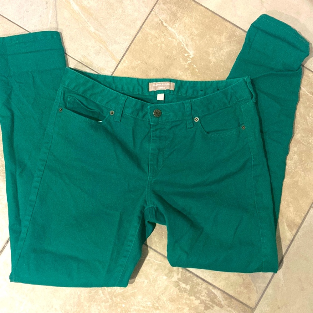 Banana Republic green skinny jeans 29/8